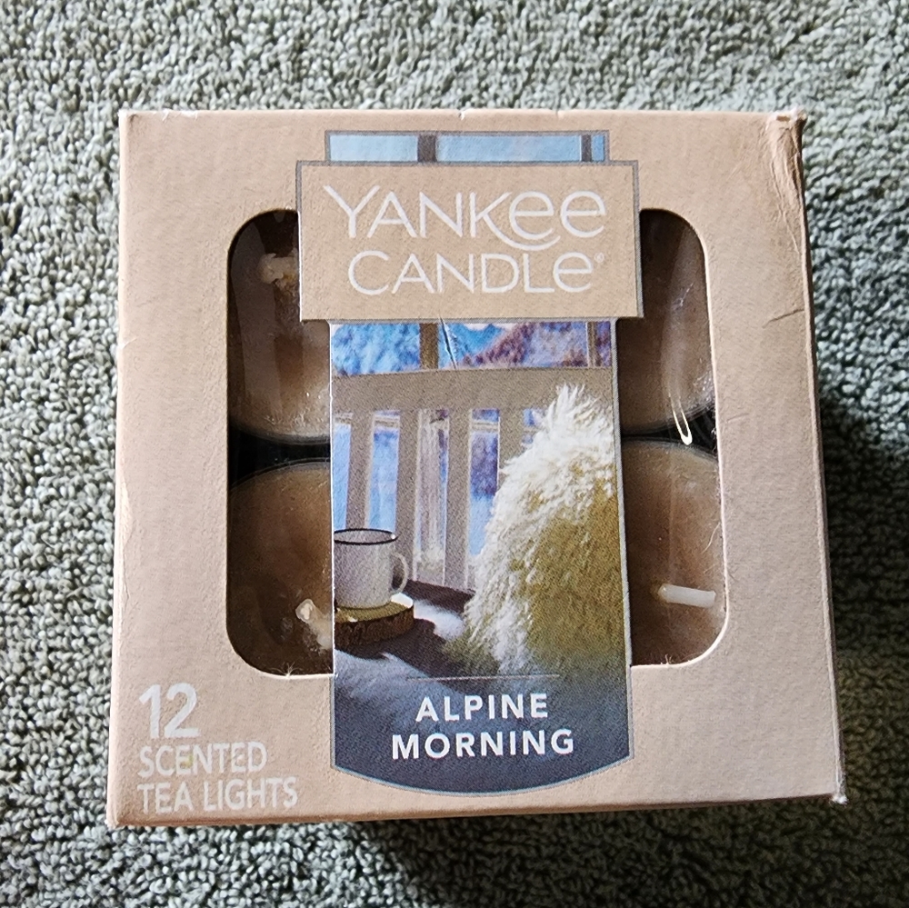 YANKEE CANDLE Alpine Morning Tea lights New Box of 12 Limited Edition